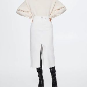 Mango Denim MIDI Skirt